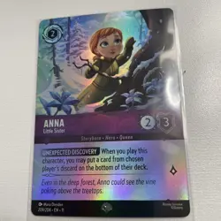 Disney Lorcana Anna - Braving the Storm (Epic) 218/204 Fabled Holo - Image 1