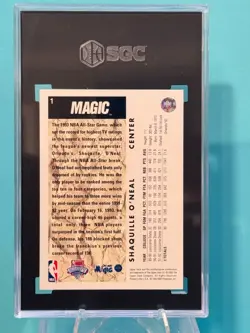 1992-93 Upper Deck - Shaquille O'Neal #1 (RC) - SGC 7 - Image 2