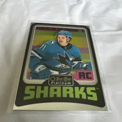 2024-25 O-Pee-Chee Platinum Macklin Celebrini Retro RC Rookie #R91 Sharks - Image 1