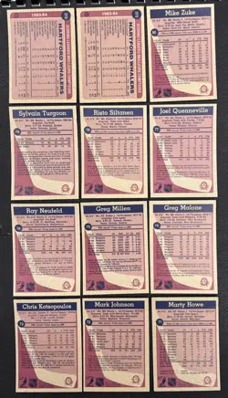 1984-85 O-Pee-Chee OPC Hockey - Lot Of 12 Cards - Hartford Whalers - Image 2