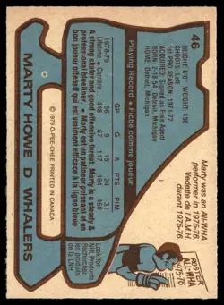 1979-80 O-Pee-Chee Marty Howe Hartford Whalers #46 - Image 2