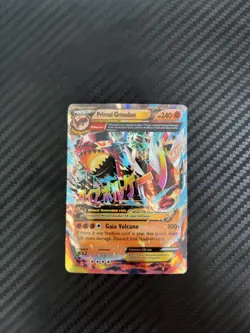 Pokemon Primal Groudon EX Full Art Holo XY Primal Clash 86/160 Trading Card - Image 1