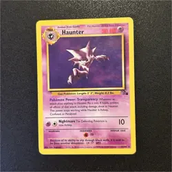 Pokemon Haunter 21/62 Fossil Rare LP 1999 NON HOLO WIZARDS OF THE COAST Card - Image 1