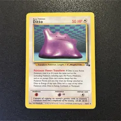 Pokemon Ditto 18/62 Fossil Rare LP 1999 non holo Wizards of the Coast Card - Image 1