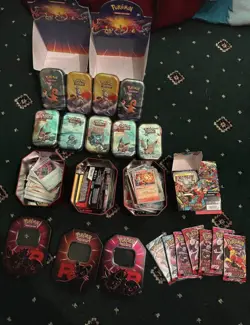 Pokemon card job lot bulk tins destined rivals mega evolution Tins Booster Pack - Image 1