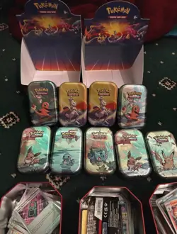 Pokemon card job lot bulk tins destined rivals mega evolution Tins Booster Pack - Image 2