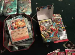 Pokemon card job lot bulk tins destined rivals mega evolution Tins Booster Pack - Image 4