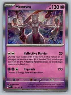 Mewtwo SV: Scarlet & Violet 151 #150/165 Rare,Holo Pokemon Card - Image 1