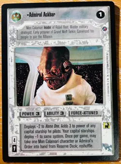 STAR WARS CCG - Admiral Ackbar - Rare Card - Decipher Inc. 2000 - Image 1
