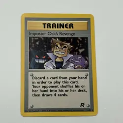 Imposter Oak's Revenge 76/82 Team Rocket Uncommon Pokemon Card MP Vintage - Image 1