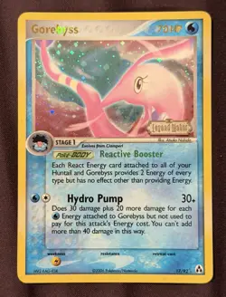 Pokemon Gorebyss Legend Maker Reverse Holo Rare 17/92 Stage 1 70HP 2006 Card - Image 1