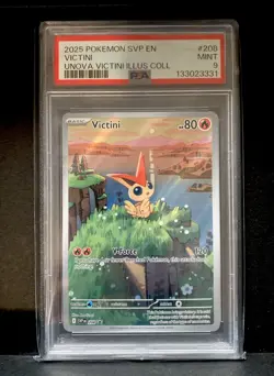 Victini 208 Pokemon TCG SV Promo Card Illustration Collection, English - Image 1