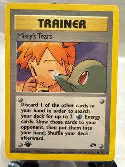Misty's Tears Gym Challenge Trainer Card 118/132 Pokemon TCG Uncommon LP/LP+ - Image 1