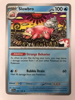 Slowbro Non holo Pokemon Prize Pack Series 3 Promo Pokemon Card NM/LP - Image 1