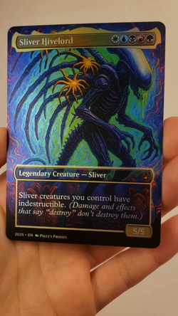 Sliver Hivelord FOIL Proxy Card with Custom Fantasy Art Design - Image 2