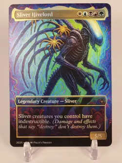 Sliver Hivelord FOIL Proxy Card with Custom Fantasy Art Design - Image 3