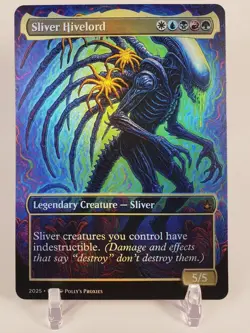 Sliver Hivelord FOIL Proxy Card with Custom Fantasy Art Design - Image 4