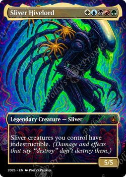 Sliver Hivelord FOIL Proxy Card with Custom Fantasy Art Design - Image 5