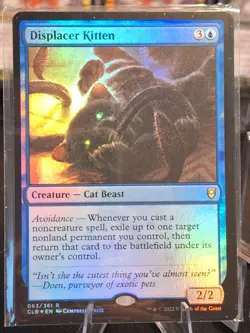 Foil Displacer Kitten Commander Legends: Battle for Baldur's Gate MTG Foil - Image 1