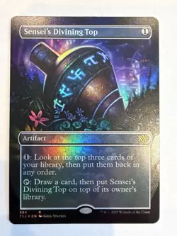 MTG Sensei's Divining Top Borderless Double Masters 398 Regular Rare Foil - Image 1