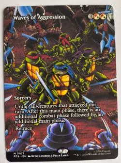 MTG Waves of Aggression (Borderless), NM/Unplayed, TMNT Source Material - Image 1