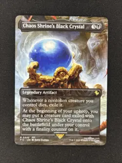 Chaos Shrine's Black Crystal Borderless Commander Final Fantasy Regular MtG 0445 - Image 1