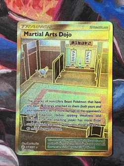 Pokemon Martial Arts Dojo 268/236 Cosmic Eclipse Trainer Stadium Full Art Holo - Image 1