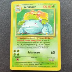 1999 Pokemon Venusaur Holo Rare 100 HP Stage 2 Base Set 2 Holo 018/130 Card - MP - Image 1