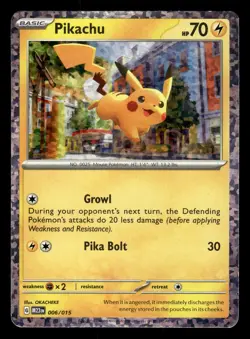 Pikachu 006/015 Holo Rare 2023 Mcdonald's Promo Pokemon Card - Image 1