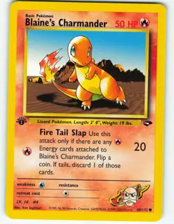 Blaine's Charmander - 1st Edition - 60/132 Gym Challenge - Pokemon TCG - 2000 - Image 1