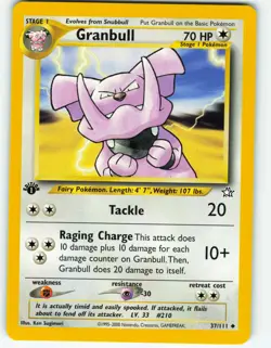 Granbull - 1st Edition - 37/111 Neo Genesis - Pokemon TCG - 2000 - Image 1