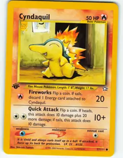 Cyndaquil - 1st Edition - 57/111 Neo Genesis - Pokemon TCG - 2000 - Image 1