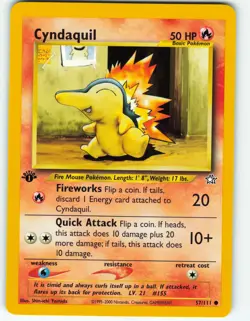 Cyndaquil - 1st Edition - 57/111 Neo Genesis - Pokemon TCG - 2000 - Image 1