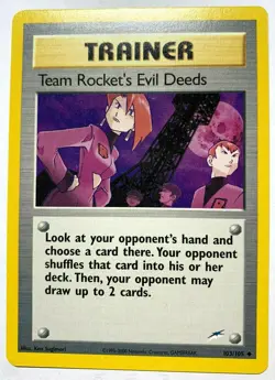 TEAM ROCKET’S EVIL DEEDS - 103/105 - Neo Destiny - Trainer - Pokemon Card - NM - Image 1