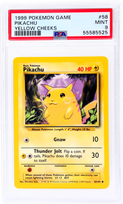 1999 Pokemon Base Set Pikachu #58 PSA 9 - Image 1