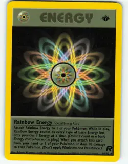 Rainbow Energy - 1st Edition - 80/82 Team Rocket - Pokemon TCG - 2000 - Image 1