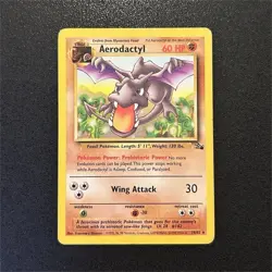 Pokemon Aerodactyl 16/62 Fossil Rare non holo MP 1999 Wizards of the coast Card - Image 1