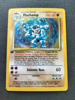 Machamp Mint 1st Edition 8/102 Base Set Holo Rare 1999 Pokemon - Image 1