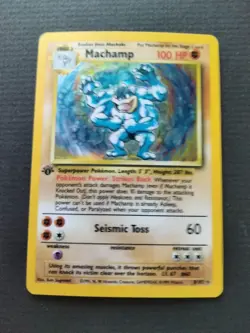 Machamp Mint 1st Edition 8/102 Base Set Holo Rare 1999 Pokemon - Image 2