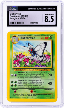 1999 Pokemon Jungle Butterfree #33 CGC 8.5 - Image 1