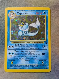 Pokemon Vaporeon Jungle Holo 12/64 - MP - Image 1