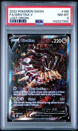 Pokemon 2022 Giratina V 186/196 Alt Art Lost Origin PSA 8 - Image 1