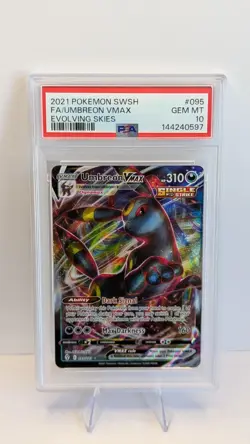 Umbreon VMAX 095/203 Swsh07: Evolving Skies Holo PSA 10 Gem Mint Pokemon - Image 1