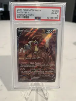 Entei V Pokemon Sword And Shield Crown Zenith GG36/GG70 PSA 8 - Image 1