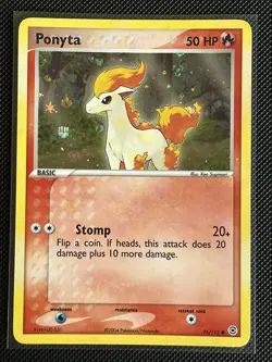 Pokemon TCG Ex FireRed & LeafGreen Ponyta 76/112 Reverse holo - LP - Image 1