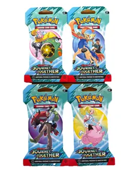 Pokemon Scarlet And Violet Journey Together Booster Packs, Sealed 4 Packs - Image 1