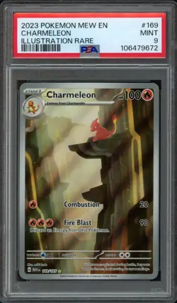 2023 Pokemon 151 Charmeleon 169/165 PSA 9 Mint Illustration Rare - Image 1