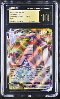 Duraludon VMAX *CGC PRISTINE 10* Holo *Evolving Skies* #123 *2021* Pokemon - Image 1