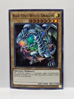 Blue Eyes White Dragon LCKC-EN001 1st Edition Version 3 Yugioh! TCG LP - Image 1