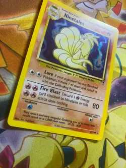 NM (Holo) Pokemon NINETALES Card LEGENDARY COLLECTION Set 17/110 Ultra Rare - Image 3